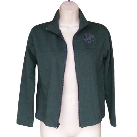 GIRL SCOUTS Track Jacket, Youth M, Zipper, Side pockets, Green, Small Logo - Picture 5 of 8